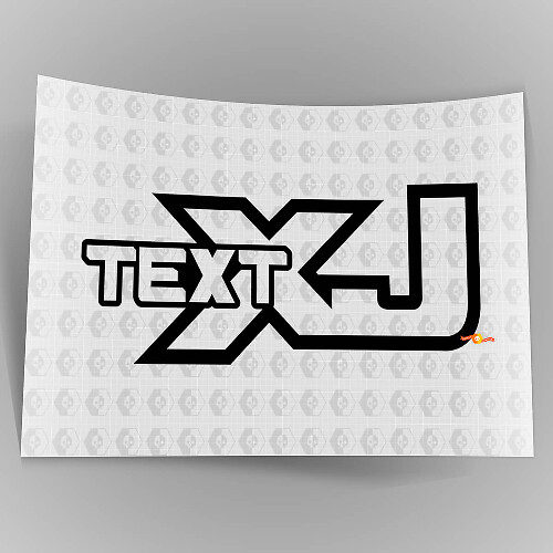 Jeep XJ - Negro - Calcomanía de vinilo Off Road Cherokee Trails Rock Crawling 4x4