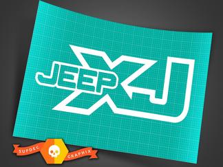 Jeep XJ - Cualquier color - Calcomanía de vinilo Off Road Cherokee Trails Rock Crawling 4x4