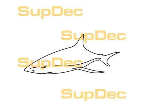 Pegatina de vinilo de tiburón para pared, ventana o baño, removible #3
