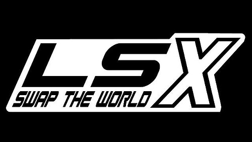 LSX Swap The World - Calcomanía de vinilo - Blanco - Chevy LS Car Truck Track Sticker
