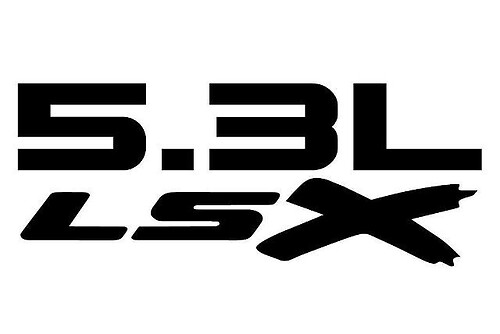 5.3L LSX - Vinilo adhesivo - Negro LS Chevy Car Truck Corvette Camaro Mustang 5.3
