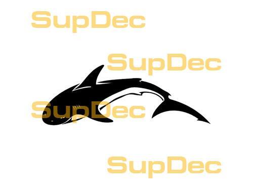 Tiburón vinilo arte pared ventana baño pegatina calcomanía extraíble #4
