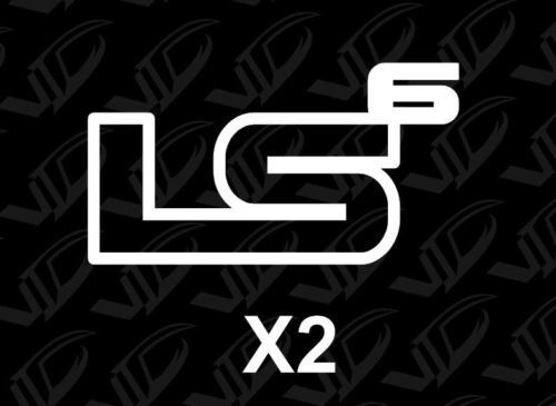 LS6 - Dos pegatinas de vinilo blanco - Corvette CTS-V ctsv LS LSX
