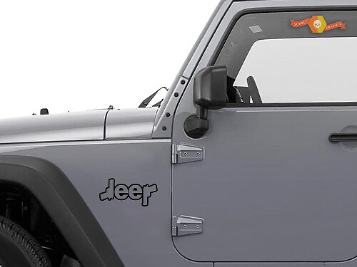 Calcomanía de vinilo contorno estilo pistola para Jeep Wrangler Cherokee Renegade