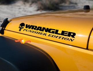 Jeep Wrangler Punisher TJ LJ JK JKU vinilo capucha calcomanía coche camión