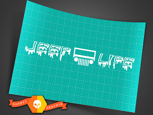 Jeep Life - Calcomanía para ventana con visera ancha de 30
