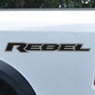 2 colores Dodge Ram Rebel Logo camión vinilo calcomanía gráfico plata negro