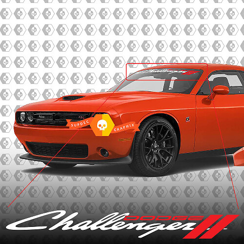 Dodge Challenger Windshield Decal Sticker 2018- 2020 nuevo diseño