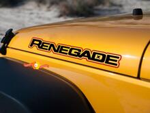 2 uds RENEGADE 2 colores pegatina para capó calcomanía guardabarros gráfico JEEP WRANGLER RENEGADE
 2