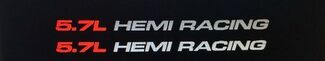 (1) Par de calcomanías para 5.7L HEMI RACING Se adapta a Dodge Ram V8 1500, 2500 17 