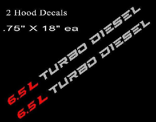 Calcomanías de vinilo para capó Turbo Diesel 6.5L para Chevy Silverado GMC Sierra