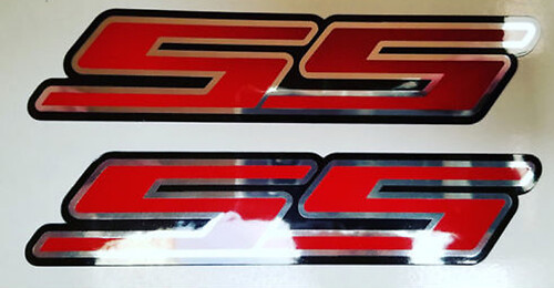 SS Super Sport Kit de calcomanías adhesivas 2 piezas cromadas Rally Sport Chevy Camaro Chevrolet 0203

