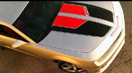 Kit de Calcomanías de Vinilo con Dos Rayas para Capó para Chevrolet Camaro SS 2010-2013