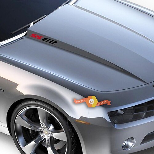 Calcomanías adhesivas para capó Camaro SS6.2 2010-2015, par (compatible con: Camaro)
