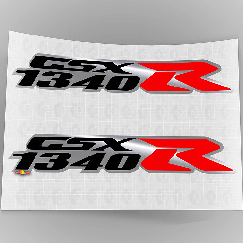 Kit de pegatinas adhesivas Chrome Black Red para GSXR Hayabusa 1340R