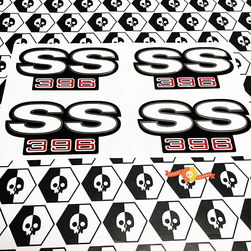 Adhesivo de vinilo lateral con logo SS 396 para Chevrolet Camaro SS