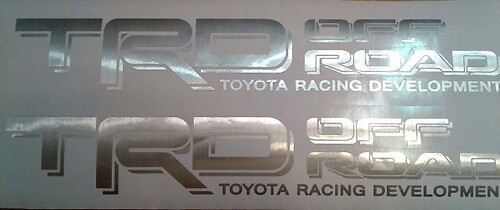 Etiqueta adhesiva de vinilo para cabecera estilo cromado con logo TRD para Toyota Tacoma