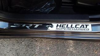 Dodge Challenger Charger Hellcat Door Sill Decals SRT Hemi Chrome con cualquier color
