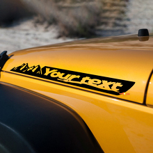 Adhesivo de vinilo con texto personalizado de montañas para capó lateral Jeep Wrangler JK Renegado 3