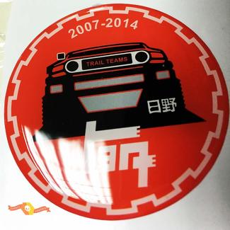 TEQ Toyota FJ Cruiser cúpula insignia emblema resina calcomanía pegatina rojo