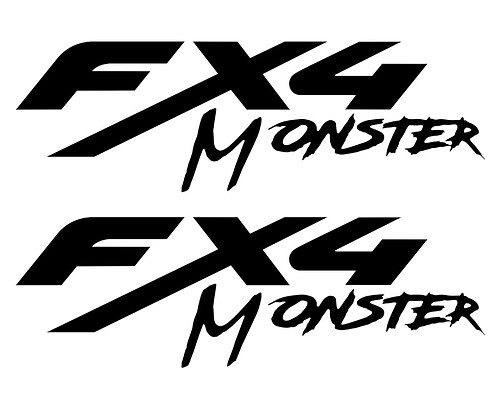 Calcomanía adhesiva de vinilo FX4 Monster junto a la cama para FORD TRUCK
