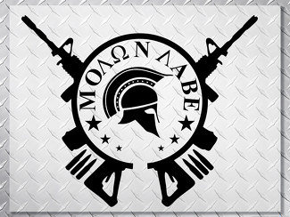 Spartan casco MOLON LABE pistola Cruz capucha lateral vinilo pegatina wrangler jeep