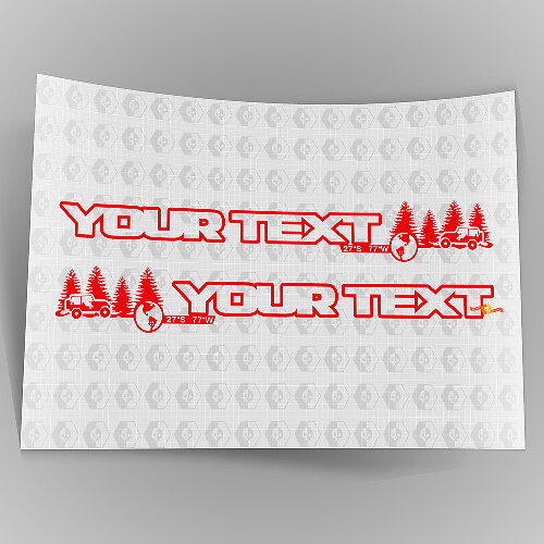 Juego de 3 Vinilos Adhesivos para Capó Off Road para Jeep Wrangler Unlimited