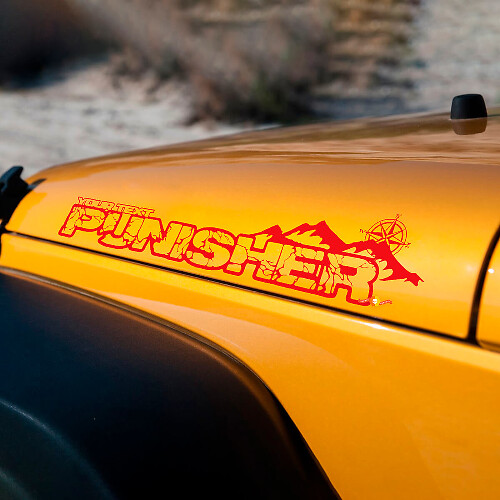 Kit de Calcomanías Laterales de Vinilo para Capó Estilo Punisher Personalizado para Jeep Wrangler