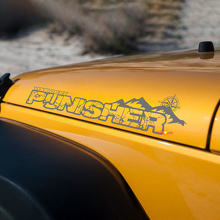 Combina Pair Punisher con calcomanías de vinilo para capó Compass para Jeep Wrangler TJ JK YJ 2