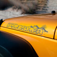 Kit de Calcomanías Laterales de Vinilo para Capó Estilo Punisher Personalizado para Jeep Wrangler_2