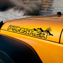 Kit de Calcomanías Laterales de Vinilo para Capó Estilo Punisher Personalizado para Jeep Wrangler_3