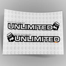 Texto personalizado Pegatinas de vinilo de capó para Jeep Off Road ilimitado Calcomanía gráfica 2 para Jeep Wrangler Unlimited 4