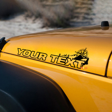 Par Jeep Wrangler Rubicon Vinilo Hood Pegatinas Calcomanías Ilimitadas o TEXTO PERSONALIZADO
 3