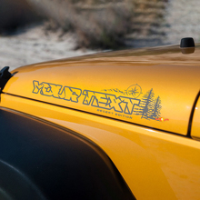 Pegatinas de vinilo personalizadas de brújula forestal para capó para Jeep Wrangler Unlimited 2