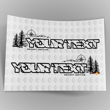 Pegatinas de vinilo personalizadas de brújula forestal para capó para Jeep Wrangler Unlimited 4