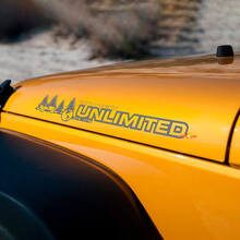 Vinilos personalizados con diseño de estilo forestal para capó de Jeep Wrangler Unlimited_2