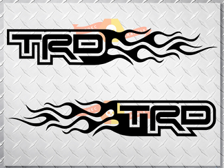 Toyota TRD Flame Style Logo Pegatinas de calcomanías para automóviles derecha e izquierda