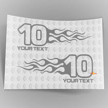 Mopar Dodge Chrysler Jeep Flame Style Logo Pegatinas de calcomanías para automóviles derecha e izquierda 2