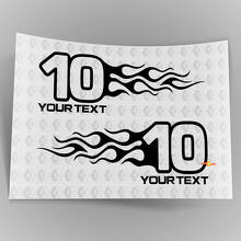 Mopar Dodge Chrysler Jeep Flame Style Logo Pegatinas de calcomanías para automóviles derecha e izquierda 3