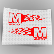 Mopar Dodge Chrysler Jeep Flame Style Logo Pegatinas de calcomanías para automóviles derecha e izquierda 4