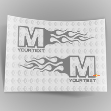 Mopar Dodge Chrysler Jeep Flame Style Logo Pegatinas de calcomanías para automóviles derecha e izquierda 5