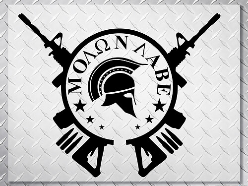 Spartan Molon Labe US Hood Side Decal Sticker Jeep Wrangler 1
