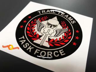 Trail Teams Task Force Call of Duty Dome Badge Emblem Resina Calcomanía