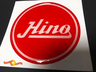 Toyota Hino Made Red Dome Badge Emblema Resina Calcomanía Pegatina 1