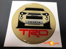 TRD Toyota 4Runner Insignia abovedada Emblema Resina Calcomanía Calcomanía 2