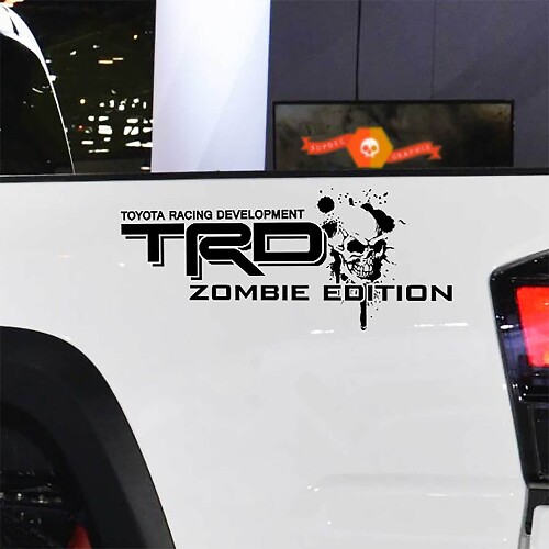 Calcomanías gráficas para lateral de cama Toyota TRD Zombie Edition 4X4