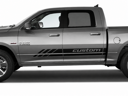 Juego personalizado de franjas gemelas Twin Rocker adhesivo de vinilo para paneles laterales para Dodge Ram 1500