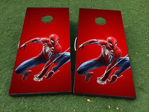 Juego de pegatinas de vinilo para tablero de cornhole inspirado en Spider-Man