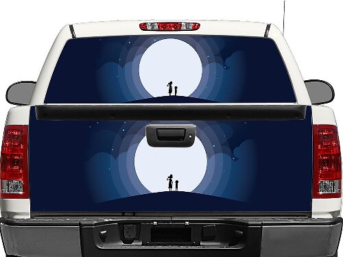 Calcomanía de vinilo para ventana trasera o portón trasero estilo caricatura de Rick and Morty para camionetas y SUVs