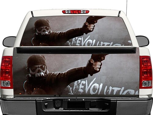 Vinilo adhesivo para ventana trasera o portón trasero Homefront Revolution para camiones pick-up y SUV